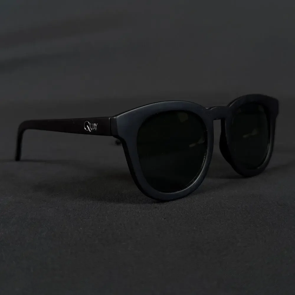 Quay Australia Breakfast Club Black Round Sunglasses ONLY FRAME